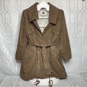 Daughters of the Liberation Anthropologie Brown Utility Safari Jacket Medium